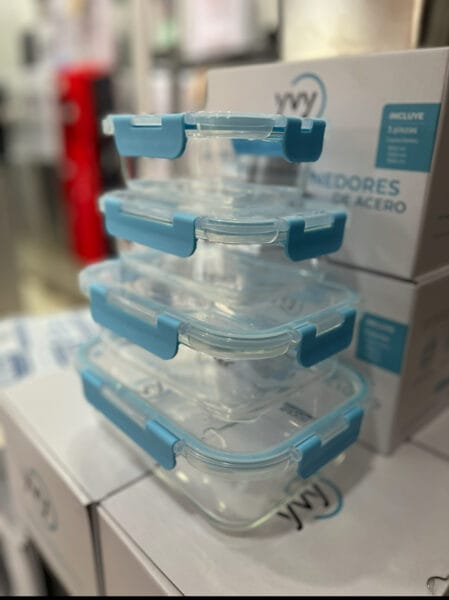 SET TUPPER VIDRIO X 4 UNIDADES